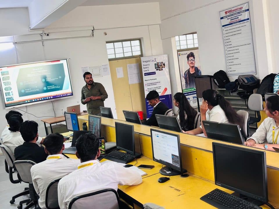 E-Skills Web session at SAGE University, Indore